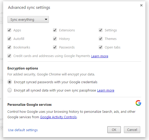 How to back up entire Google Chrome Settings