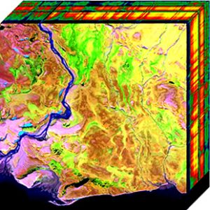 Two-dimensional projection of a hyperspectral cube