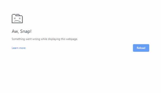 “Aw, Snap!” Something went wrong while displaying this page-Google Chrome Error
