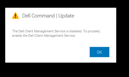 Dell Client Management service is disabled