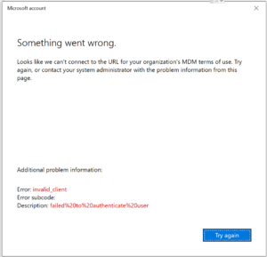 Invalid_client